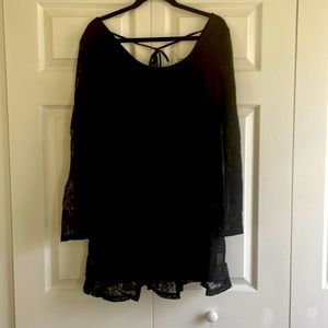 Altar’d State Size M Black Lace Long Sleeve Mini Dress